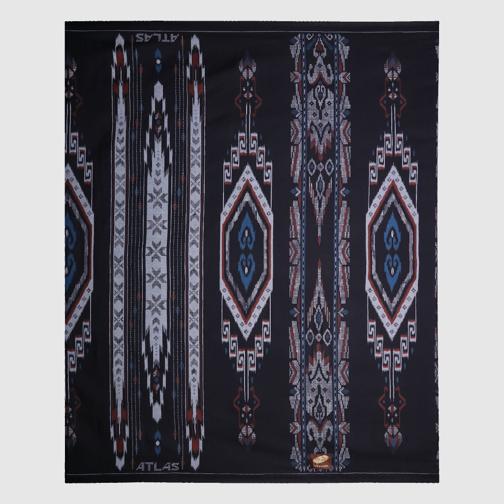 Sarung ATLAS Idaman Kembang Motif BHS SJI Warna Hitam