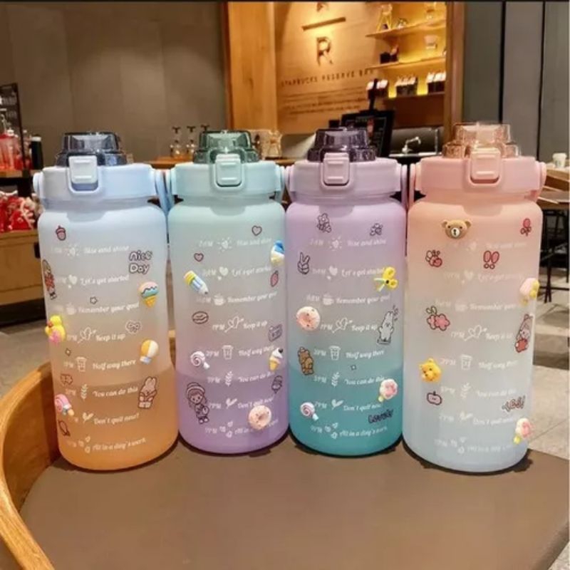 Botol Minum Viral 2 Liter Gradasi / Botol Minum Pelangi 2 Liter / botol minum gradasi / botol gradas