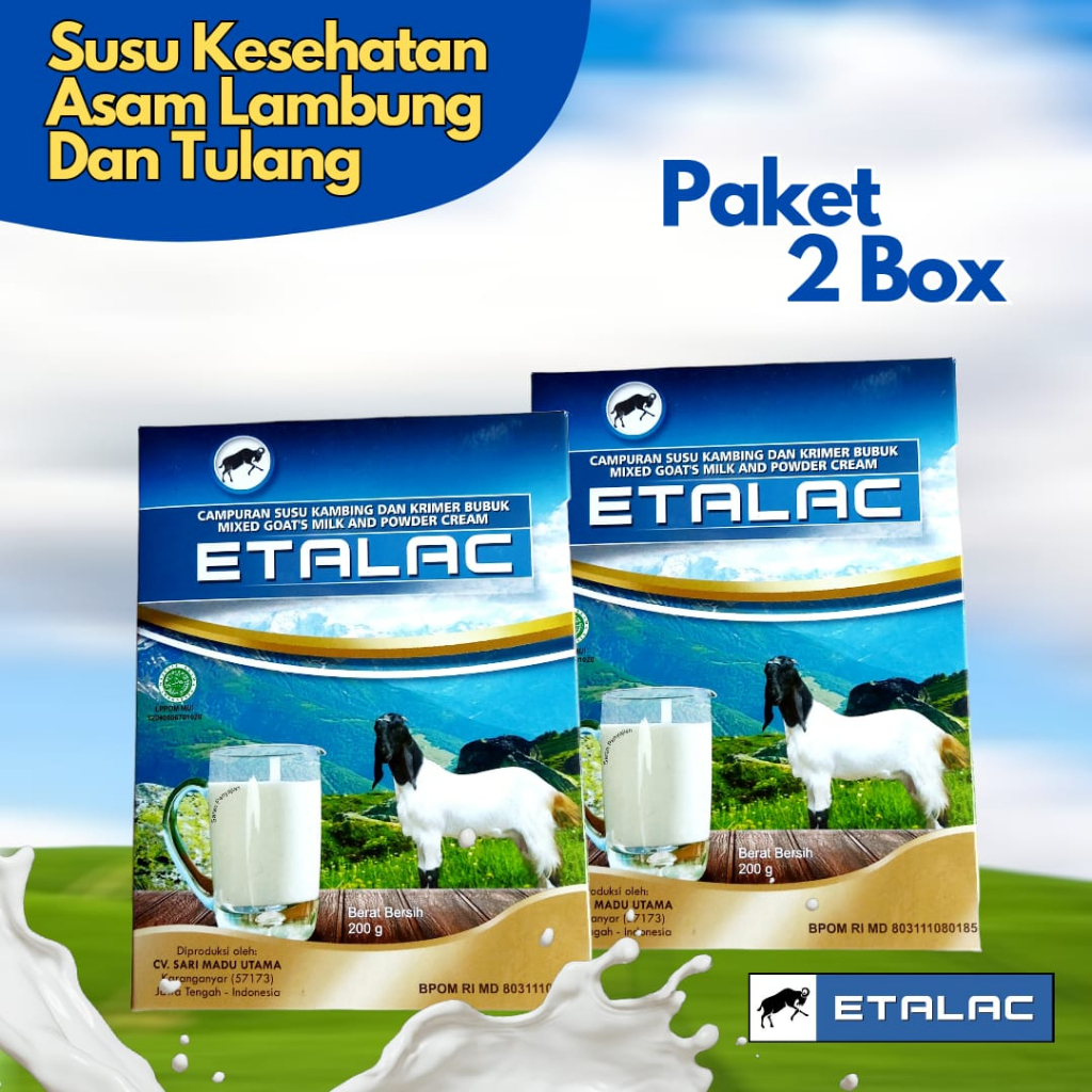 

Etalac Susu Kambing Etawa Bubuk Murni Paket 2