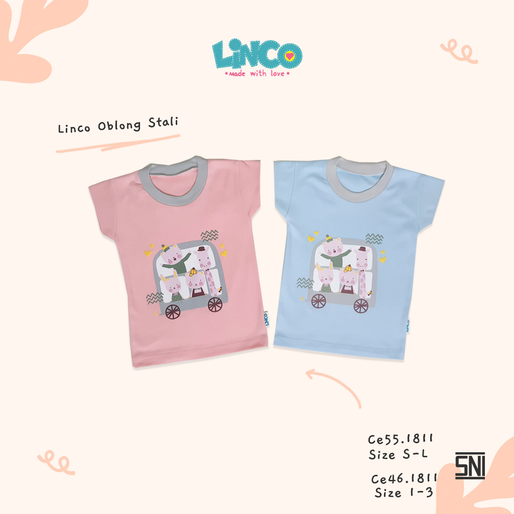 LINCO Oblong Stali Cewek / Kaos Anak 1-3 tahun CE46