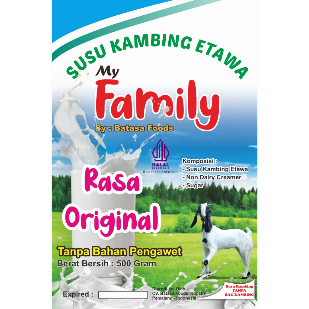 

Family Susu Kambing Etawa Rasa Original 500g Alufoil