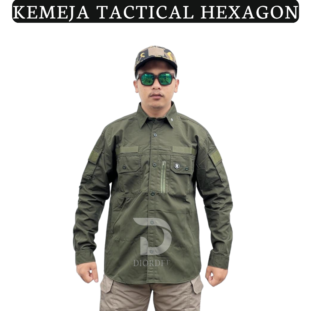 KEMEJA TACTICAL LAPANGAN HEXAGON LENGAN PANJANG - BAJU KEMEJA LAPANGAN PDL OUTDOOR