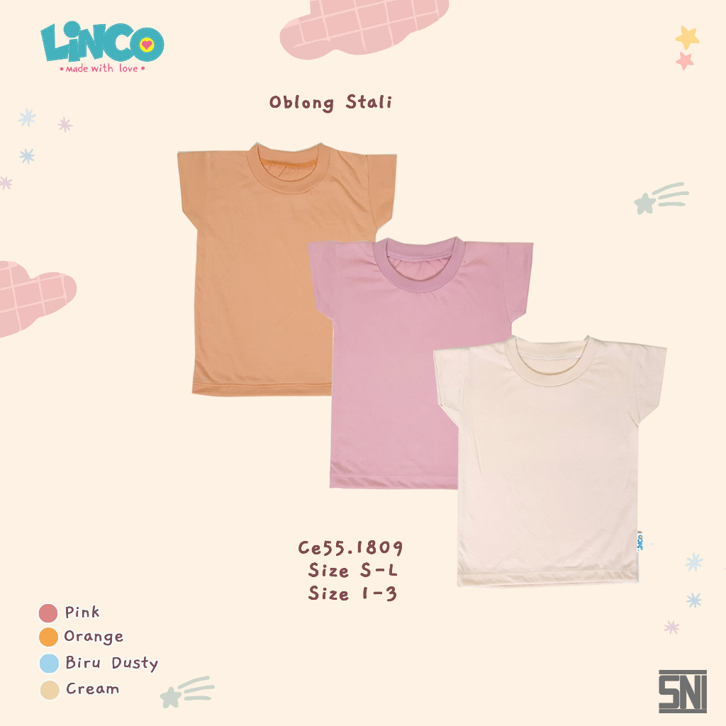 LINCO Oblong Stali Cewek / Kaos Anak 1-3 tahun CE46