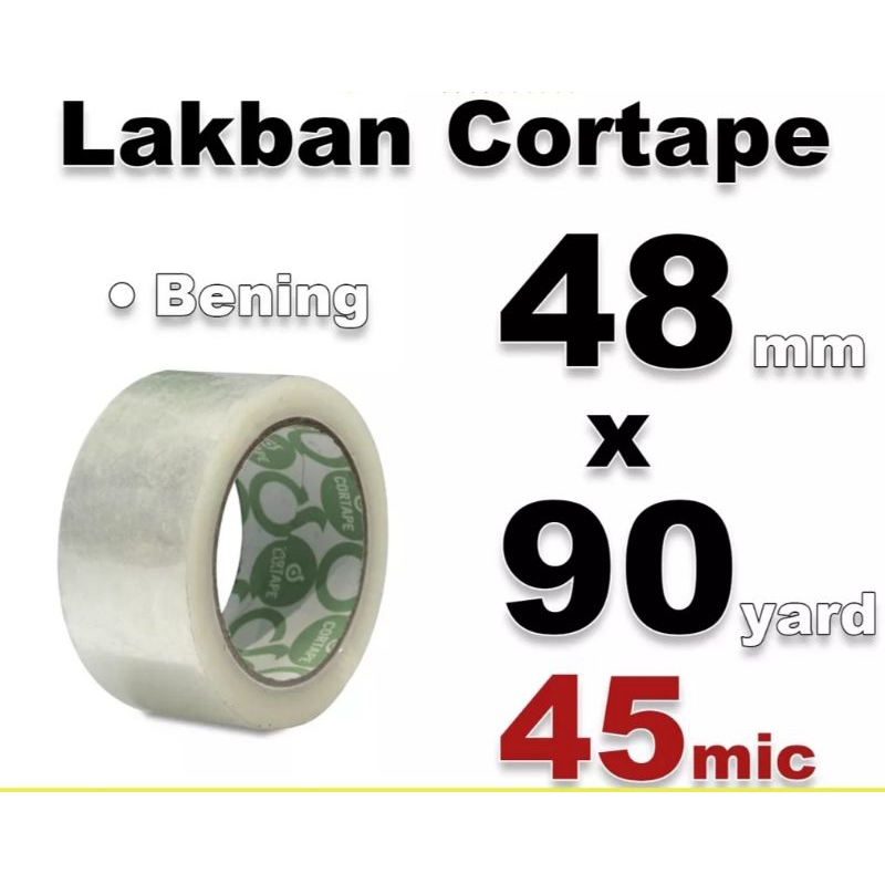 

Lakban 48mm x 90yard CORTAPE Plakban Isolasi OPP Tape PREMIUM