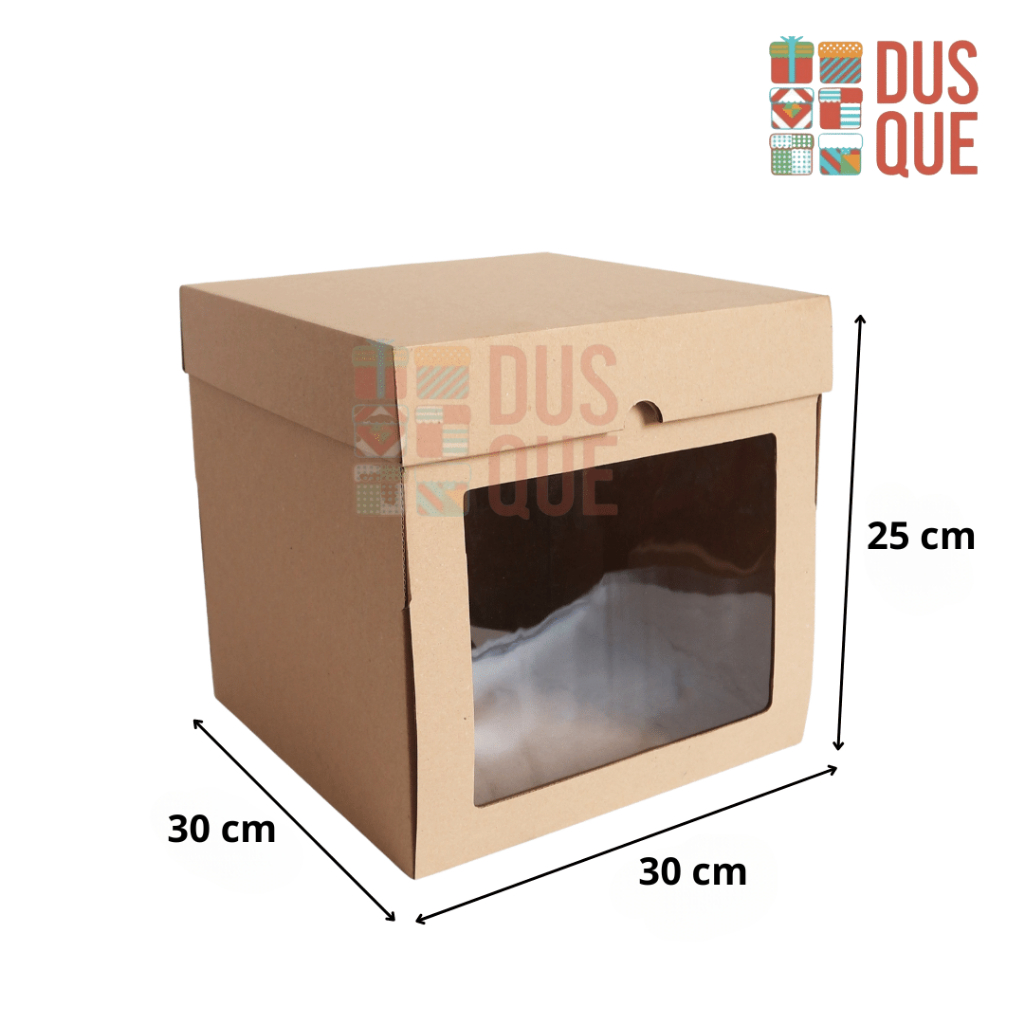 

( 5Pcs ) KOTAK BOX DUS KUE 30x30x25 / TART TINGGI 30 x 30 x 25