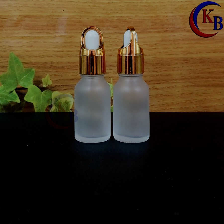 BOTOL PIPET 15 ML SERUM TETES COVER / BOTOL KACA CLEAR FROSTED 15ML