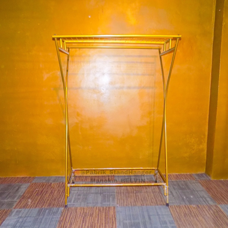 StandHanger 2 Sisi Gold // Display Baju Mewah // Display Baju Gold // Display Premium // Gantungan B