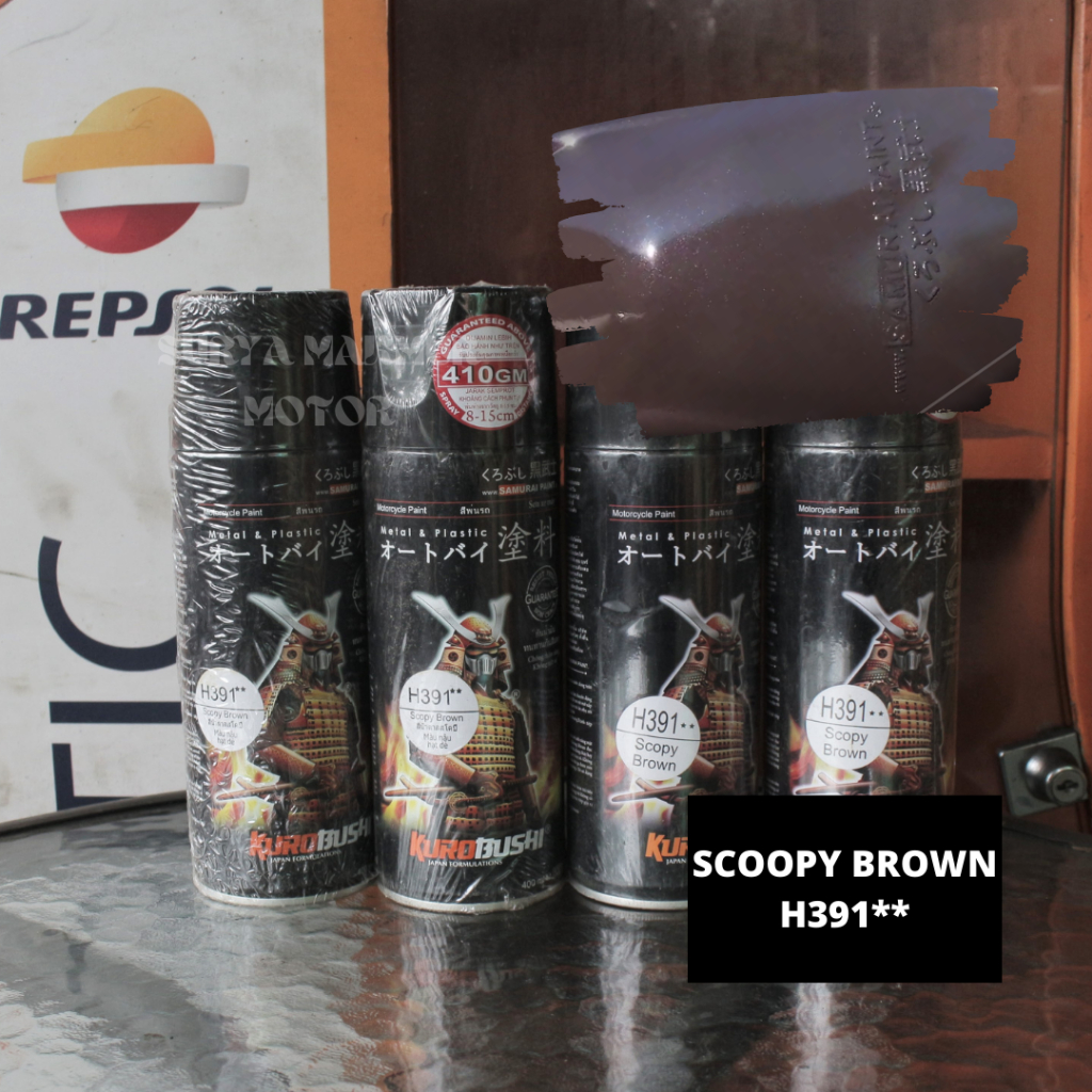 Pilok/Pilox Samurai Paint H391 Scoopy Brown Cat Semprot Warna Coklat