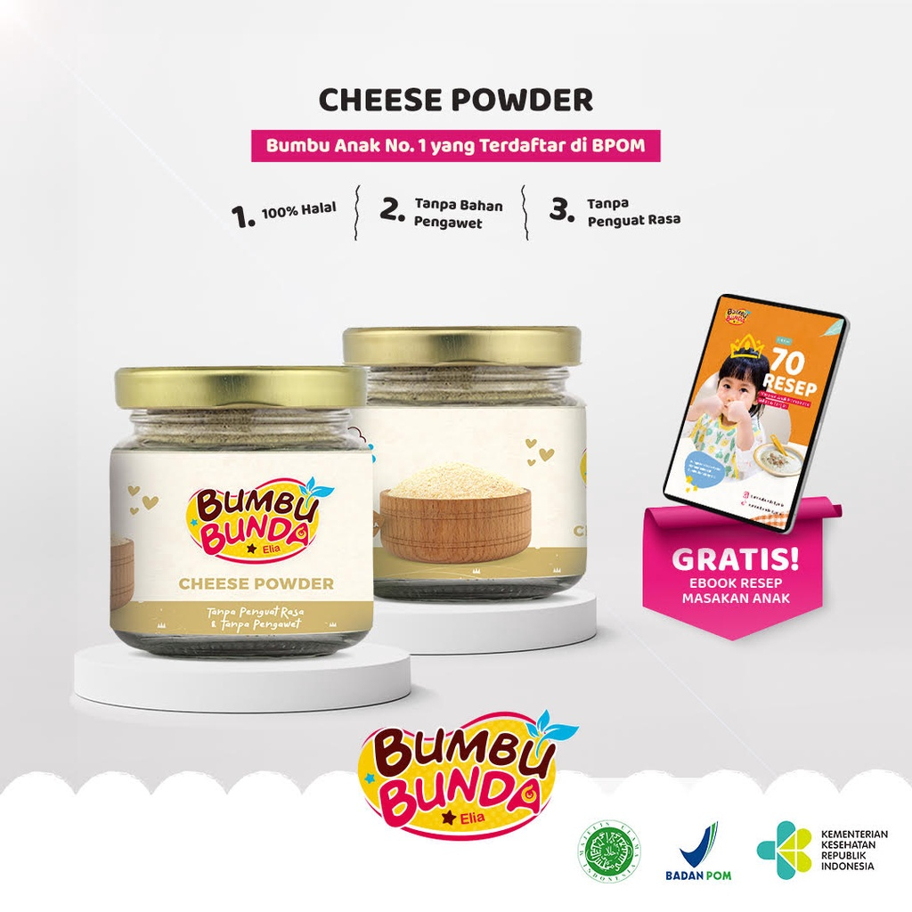 

BUMBU BUNDA Elia Cheese Powder MPASI | Bubuk Keju MPASI | BB Booster MPASI