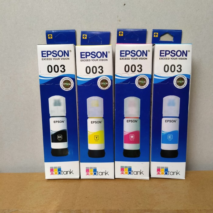 Tinta Epson 003 PREMIUM ORI For Printer L5190 L3150 L3110 L1110 L3100 L3101-PCS