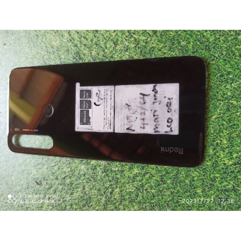 BACKDOOR FINGGER PRINT SIDIK JARI REDMI NOTE 8 ORIGINAL COPOTAN NORMAL