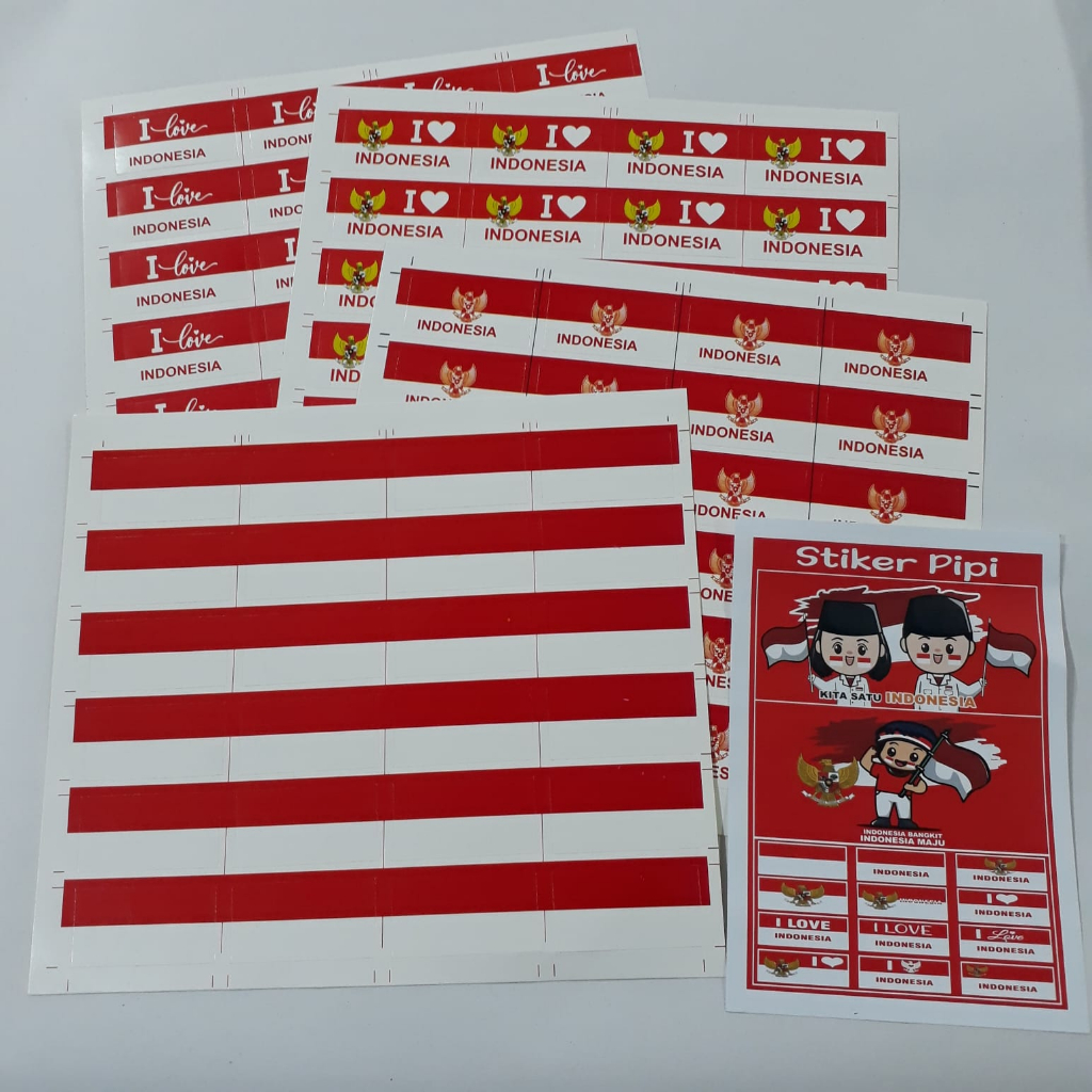 

STIKER PIPI BENDERA MERAH PUTIH 17 AGUSTUS | TEMPELAN PIPI 1 LEMBAR ISI 24 | STICKER PIPI 17-AN GARUDA