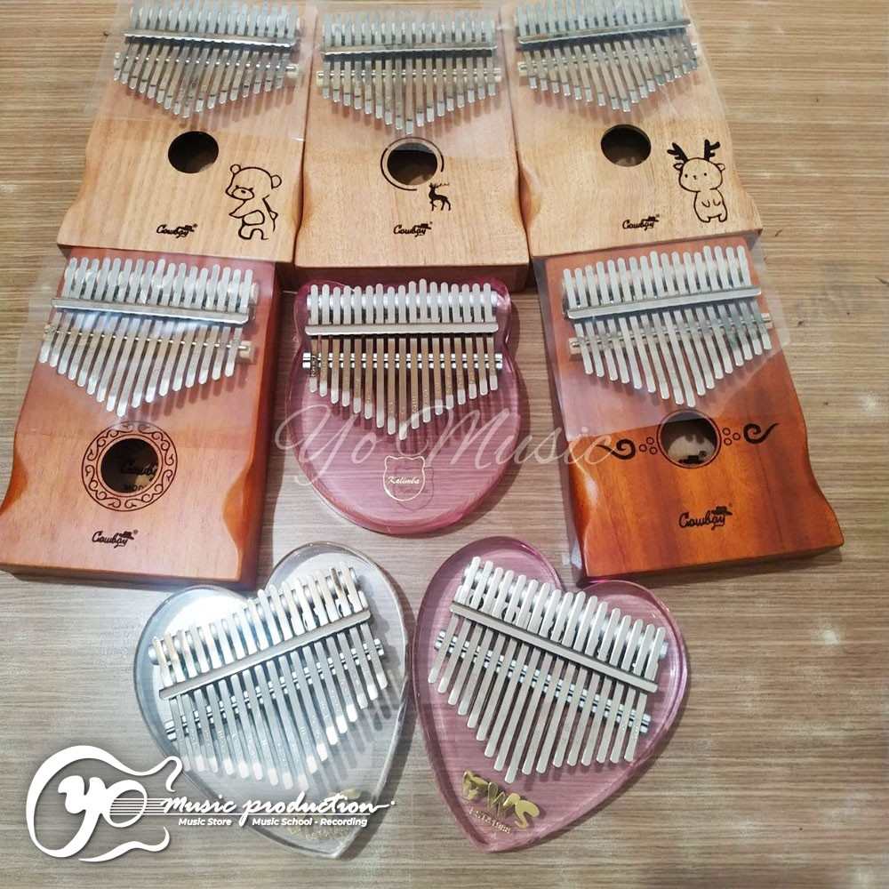 Kalimba Kaca dan Kayu Beragam Motif Kalimba Premium