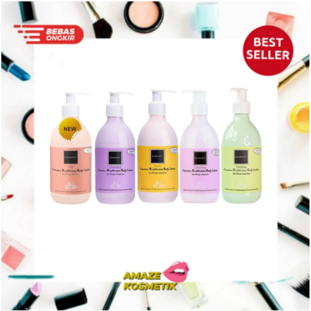 [ 1Kg = 6Pcs  ] LOTION SCARLETT WHITENING BY FELICIA / SHOWER GEL SCARLETT WHITENING (BPOM)
