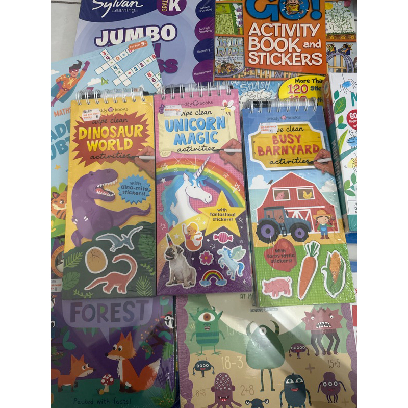 priddy books wipe clean activity book kids baby puzzle sticker buku aktifitas anak