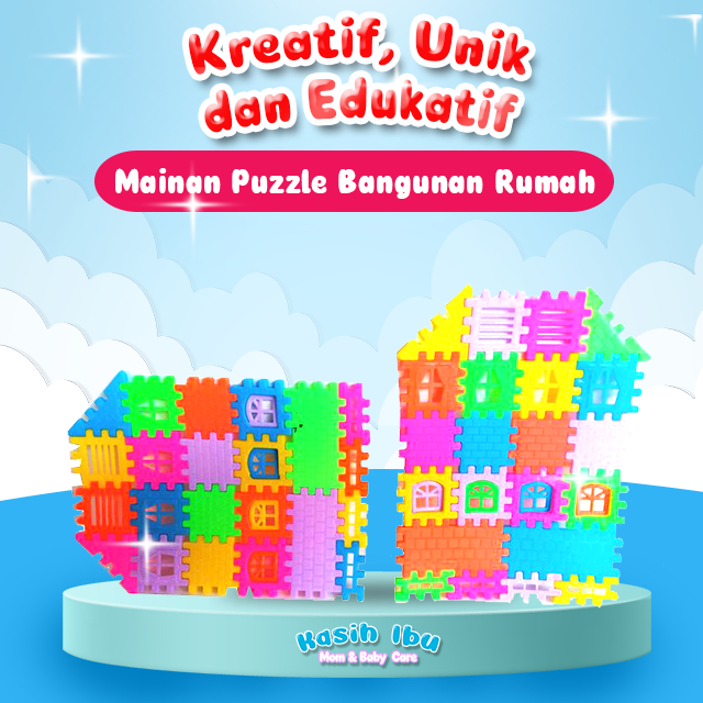 Mainan Edukasi Puzzle Rumah Puzzle Bangunan Rumah Mainan Puzzle Rumah Rumahan Puzzle Blok Rumah Main