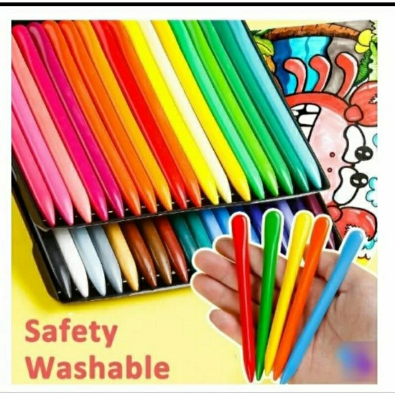 

Crayon Mewarnai/Crayon Anti air Anti Kotor Tangan/Pensil Warna