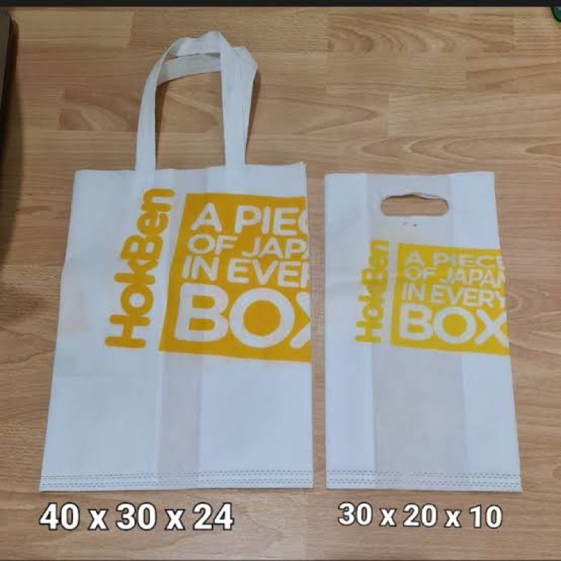 SpunBond ToteBag / Tas Bahan / Shopping Bag HOKBEN /HOKA HOKA BENTO L