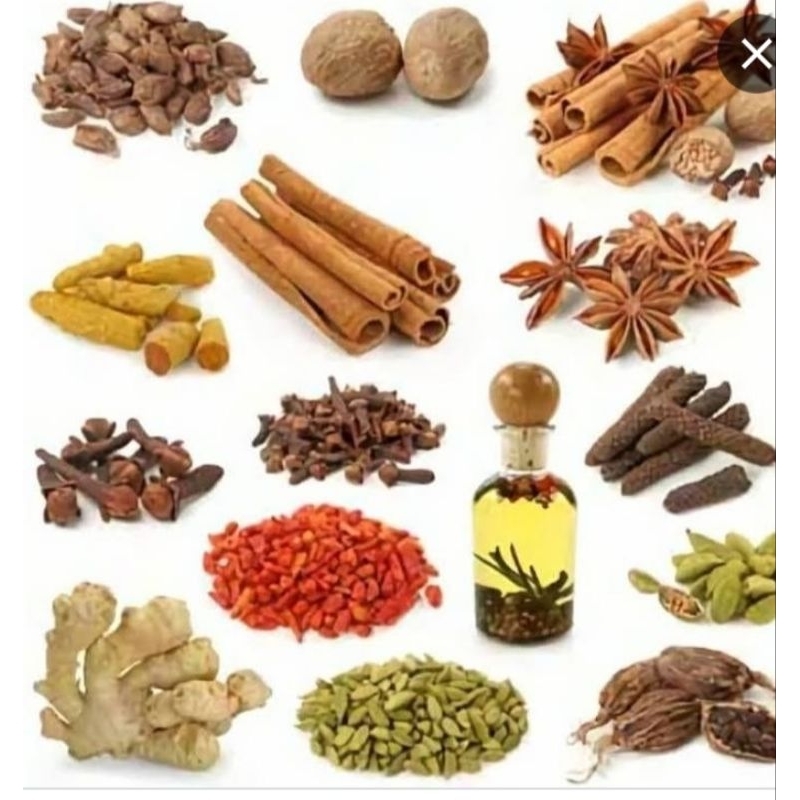 

bumbu rempah lada/merica/kapulaga dan kemiri