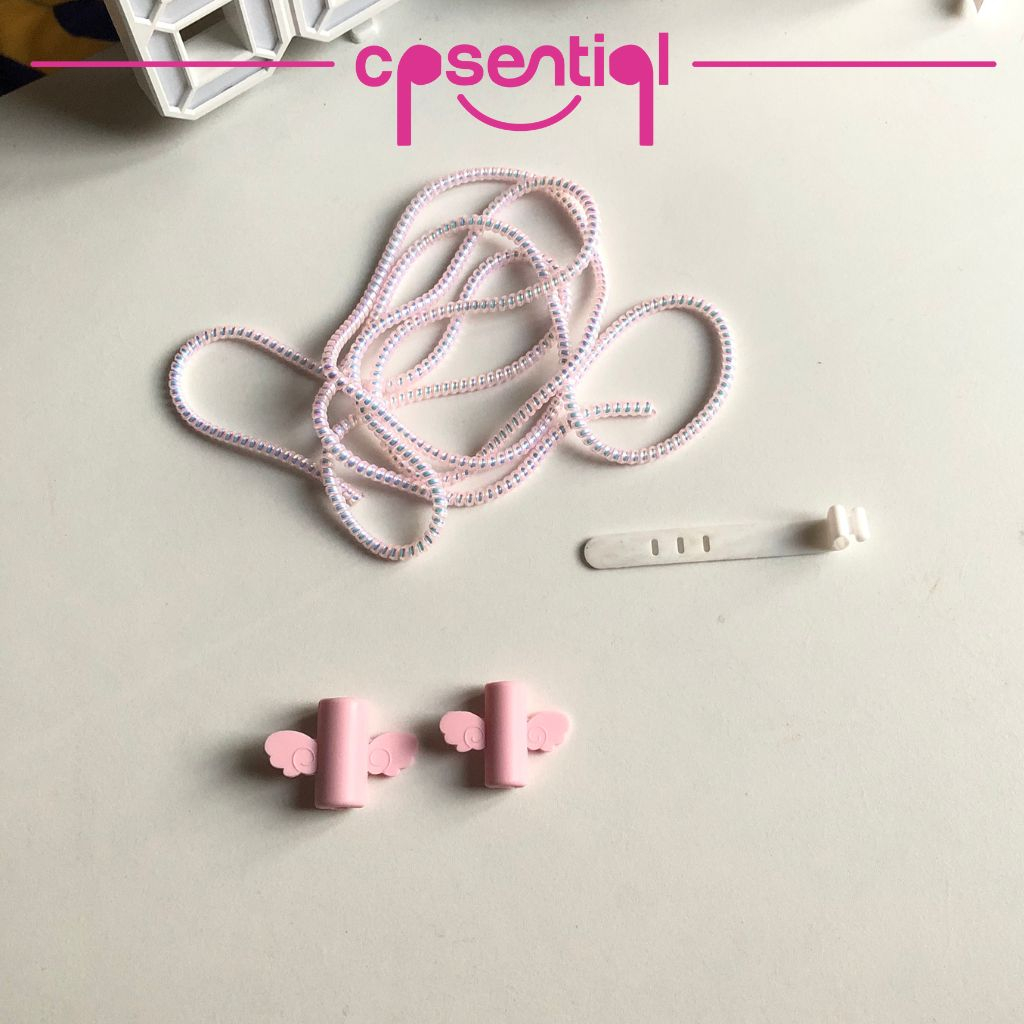[PROMO] COD 4in1 Pelindung Kabel Charger / Charger Case IPhone | Oppo | Vivo | Xiaomi Model Wing SET 3 PCS Pelindung  Kabel Charger