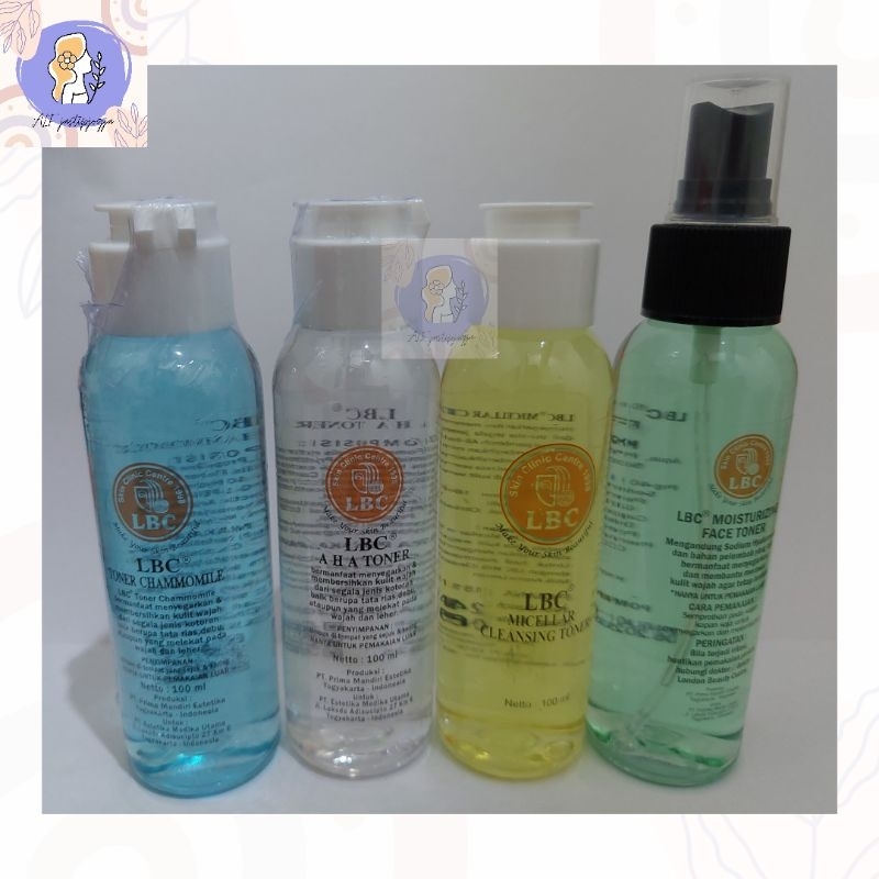 Toner LBC (Chammomile, AHA, Micellar, Moisturizing)