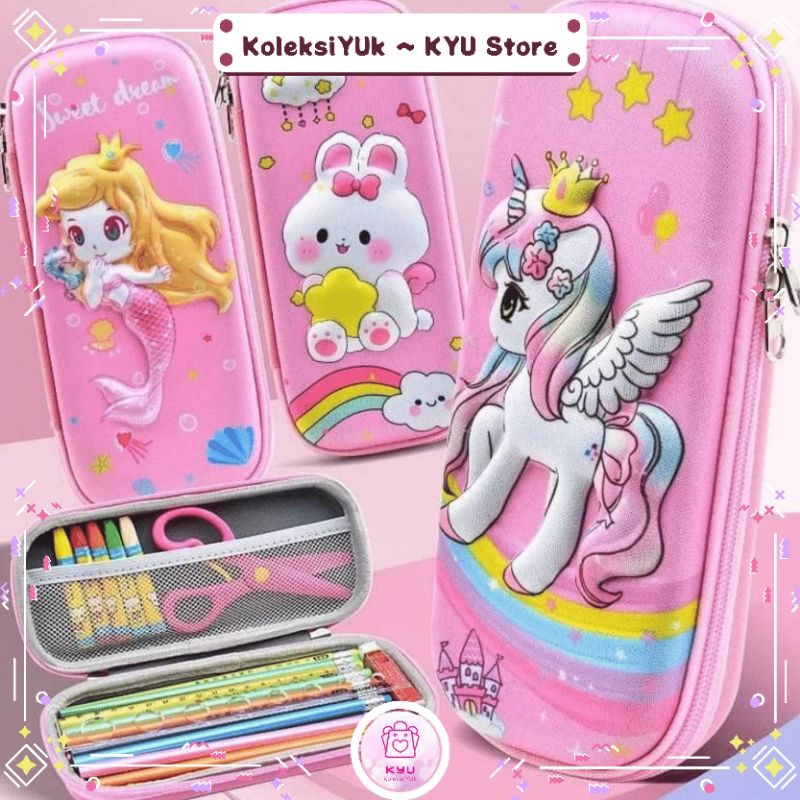 

[KYU A] Kotak Pensil 3D Tempat Pensil Sekolah 3D Karakter Anti Air