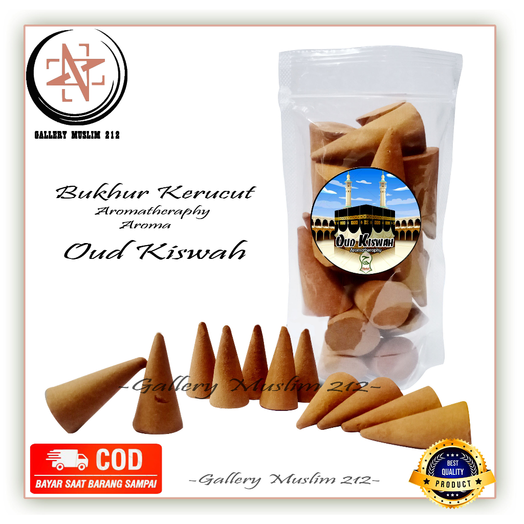 Buhur dupa pengharum ruangan bukhur kerucut Aroma Oud Kiswah / Bukhur Oud Kiswah / Buhur Oud Kiswah