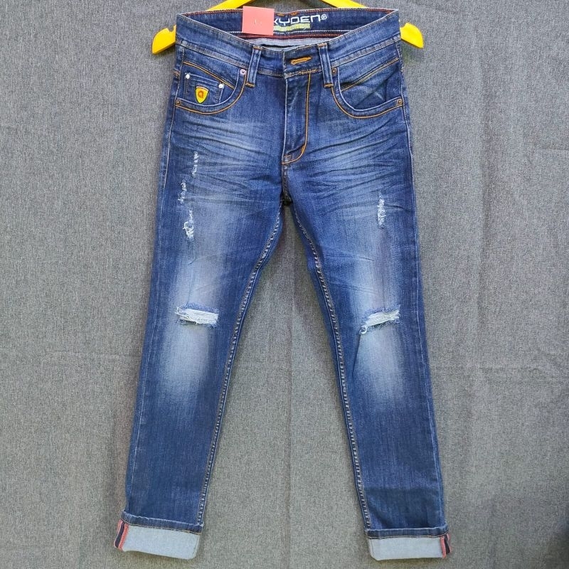 celana jeans sobek-sobek pria terbaru dan terlaris//celana jeans sobek pri panjang premium//celana j