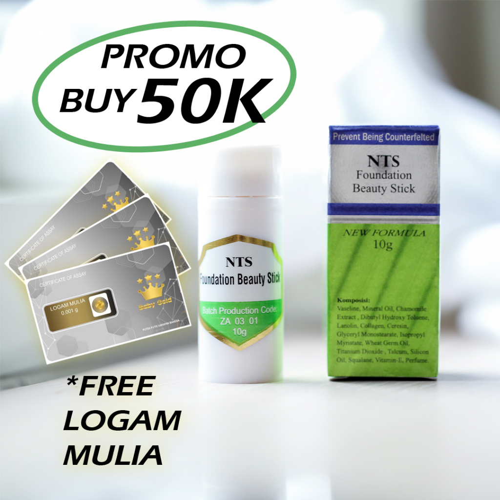 glamorasa- NTS-3 Krim Foundation Beauty Stick Cream NTS DAY CREAM with Vitamin E Squalane Collagen N