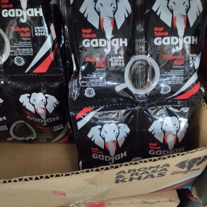 

kopi tubruk GAJAH renceng isi 20
