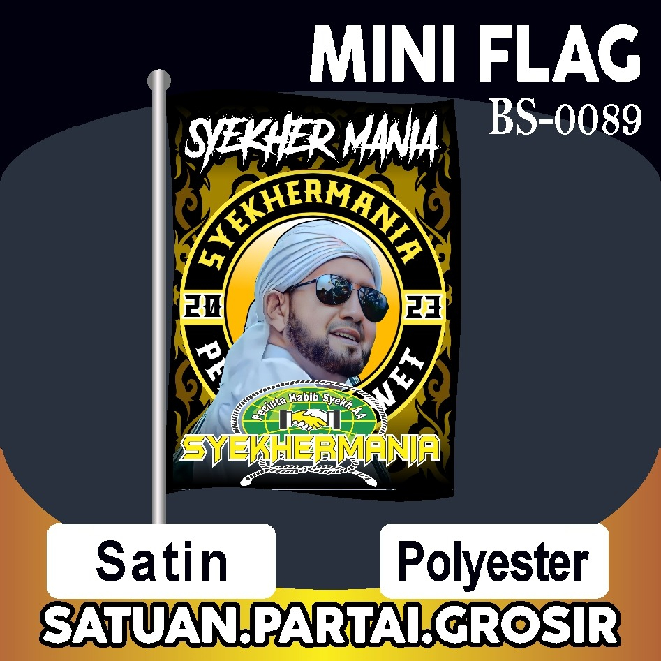 Umbul Umbul Syekhermania Bersholawat / Cetak Bendera Syekhermania Custom Printing