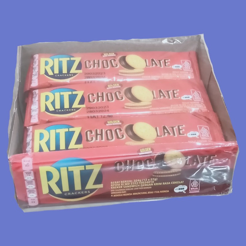 

Ritz Chocolate 1 Pack isi 12 Pcs Sandwich Chocolate Coklat Cokelat Crackers