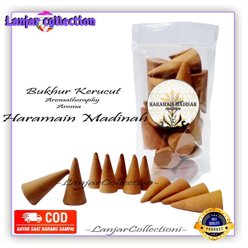 Buhur dupa pengharum ruangan bukhur kerucut Aroma Haramain Madinah / Bukhur Haramain Madinah / Buhur