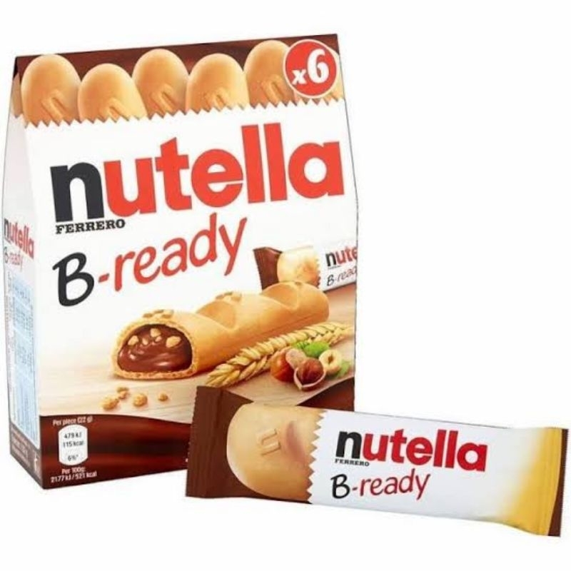 

.Nutella B-ready isi 6 wafer dengan coklat hazel ( ds bgr )