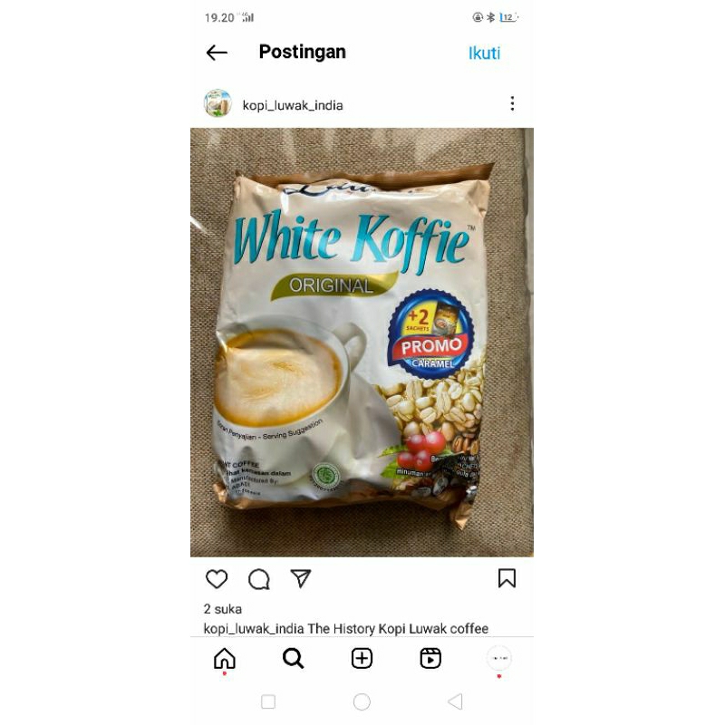 

kopi luwak white coffe