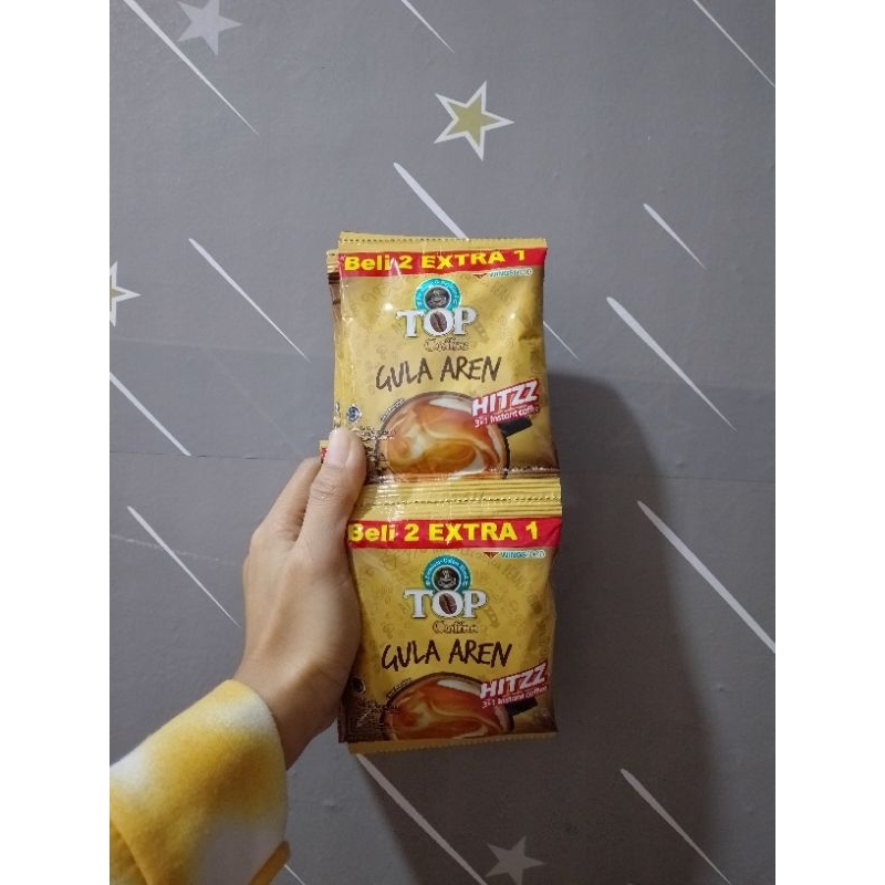 

TOP COFFEE GULA AREN RENCENG BELI 2 EXTRA 1 ISI 15 SASCHET