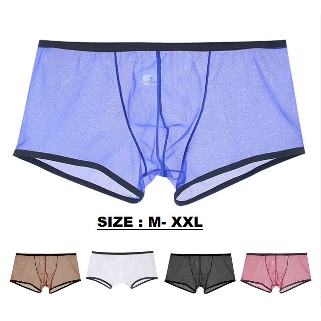celana dalam pria  boxer transparan VPO