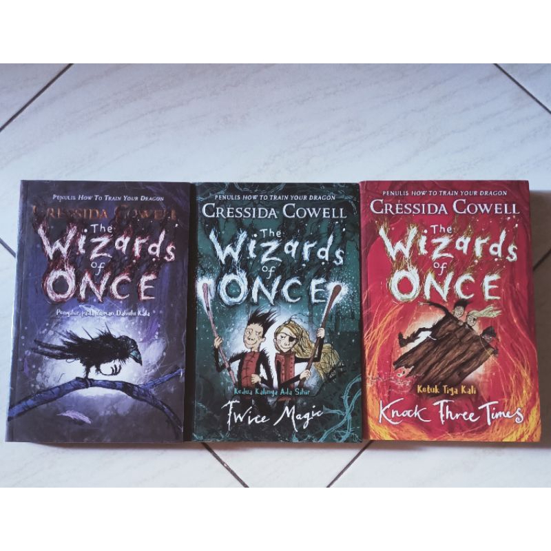 Paket Novel The Wizard of Once, Twice Magic, Knock Three Time by Cressida Cowel