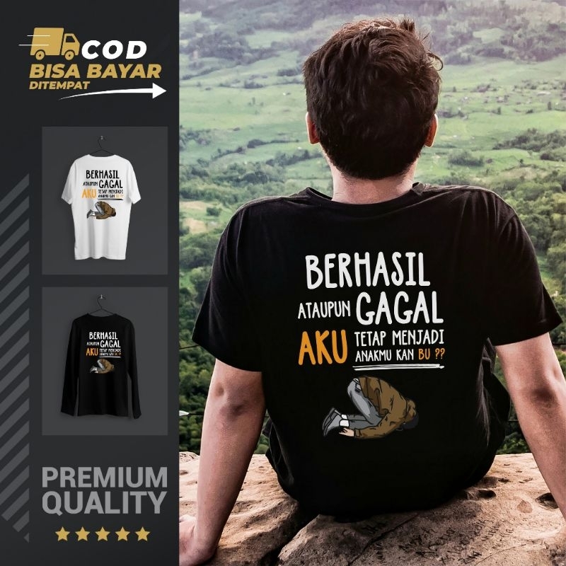 Kaos Kata Berhasil atau Gagal/Kaos Distro