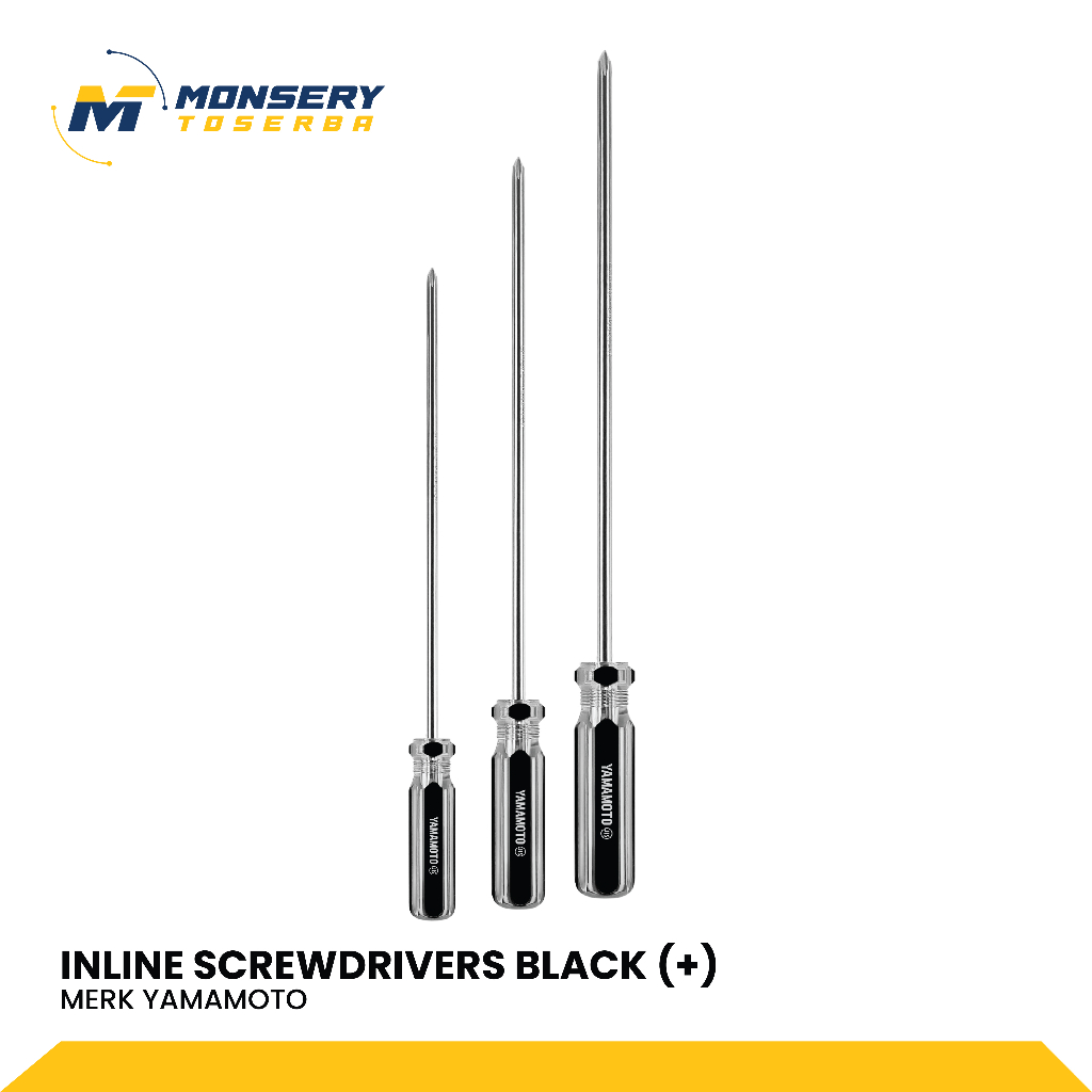 Obeng Kristal CrV Positif Hitam Yamamoto (+)