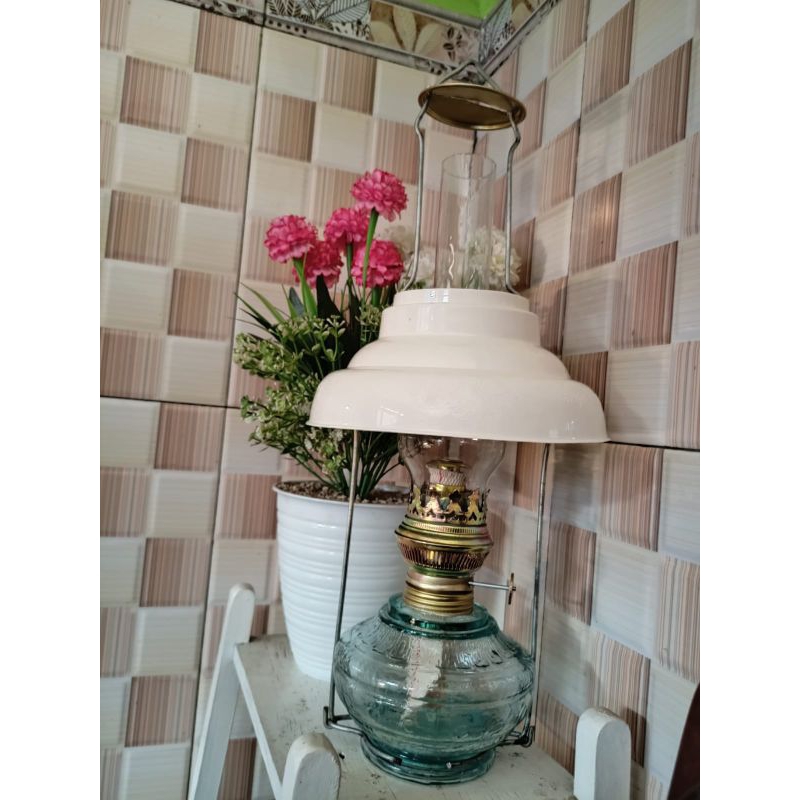 lampu gantung minyak besar / lampu gantung jadul no.25/ lampu ublik kaca jadul