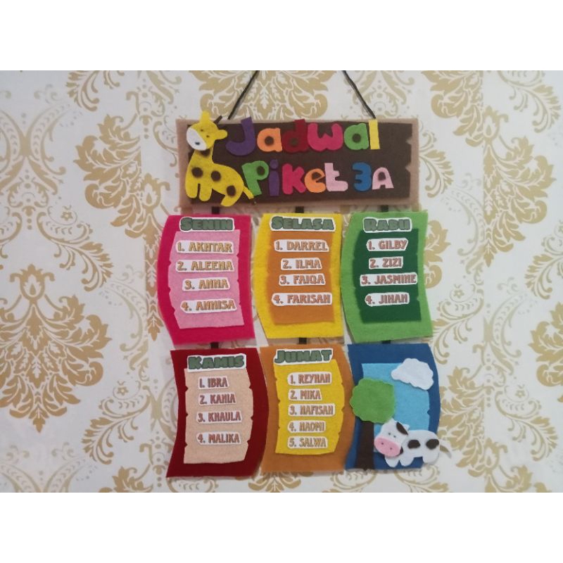 Xaviertaran Hiasan Dinding Jadwal Piket Kelas