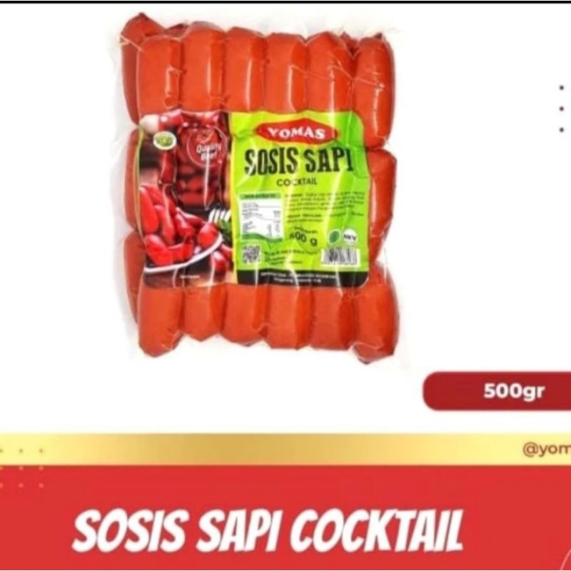 

yomas sosis sapi cocktail 500gr