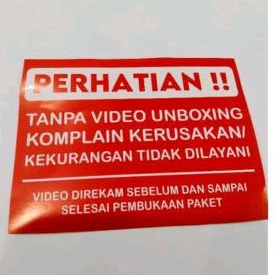 

STIKER VIDEO UNBOXING MERAH ISI 100 PCS
