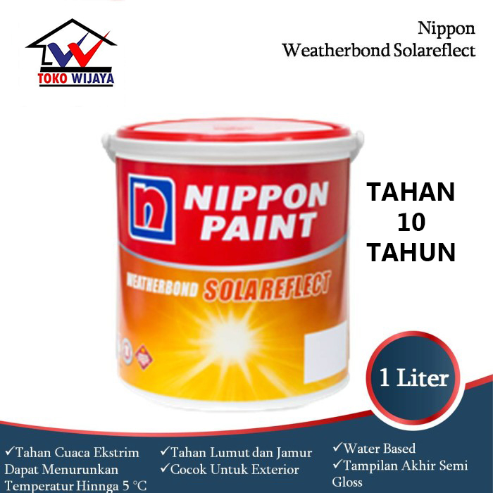 Cat Tembok Dinding Weatherbond Solareflect Nippon Paint 1Kg 1 Liter Eksterior Cat Anti Jamur Lumut t