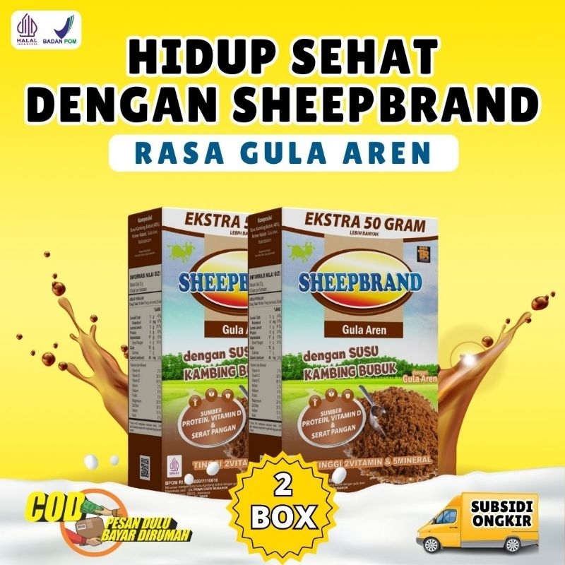 

2 BOX SHEEPBRAND PLUS AREN SUSU KAMBING ETAWA BUBUK ORIGINAL PLUS MADU MURAH ATASI NYERI LUTUT TULANG SENDI ASAM URAT BATUK MENAHUN ASMA PARU-PARU