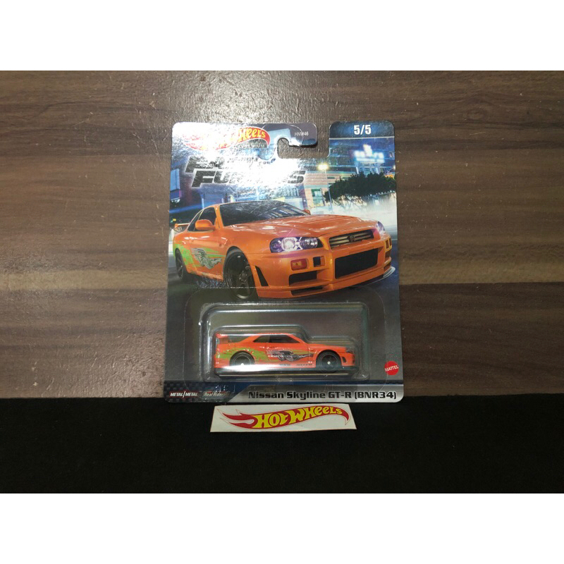 Hot Wheels Nissan Skyline GT-R (BNR34) Orange Fast Furious PREMIUM