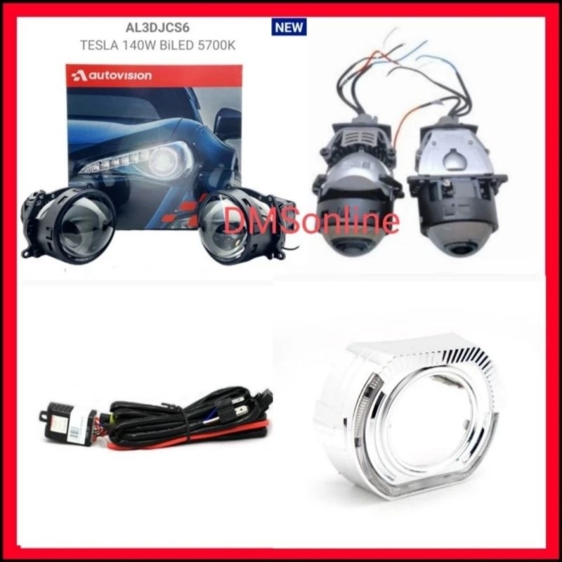 Led Biled Projector 3" 140W Tesla Autovision, Biled Projector Mobil 3"