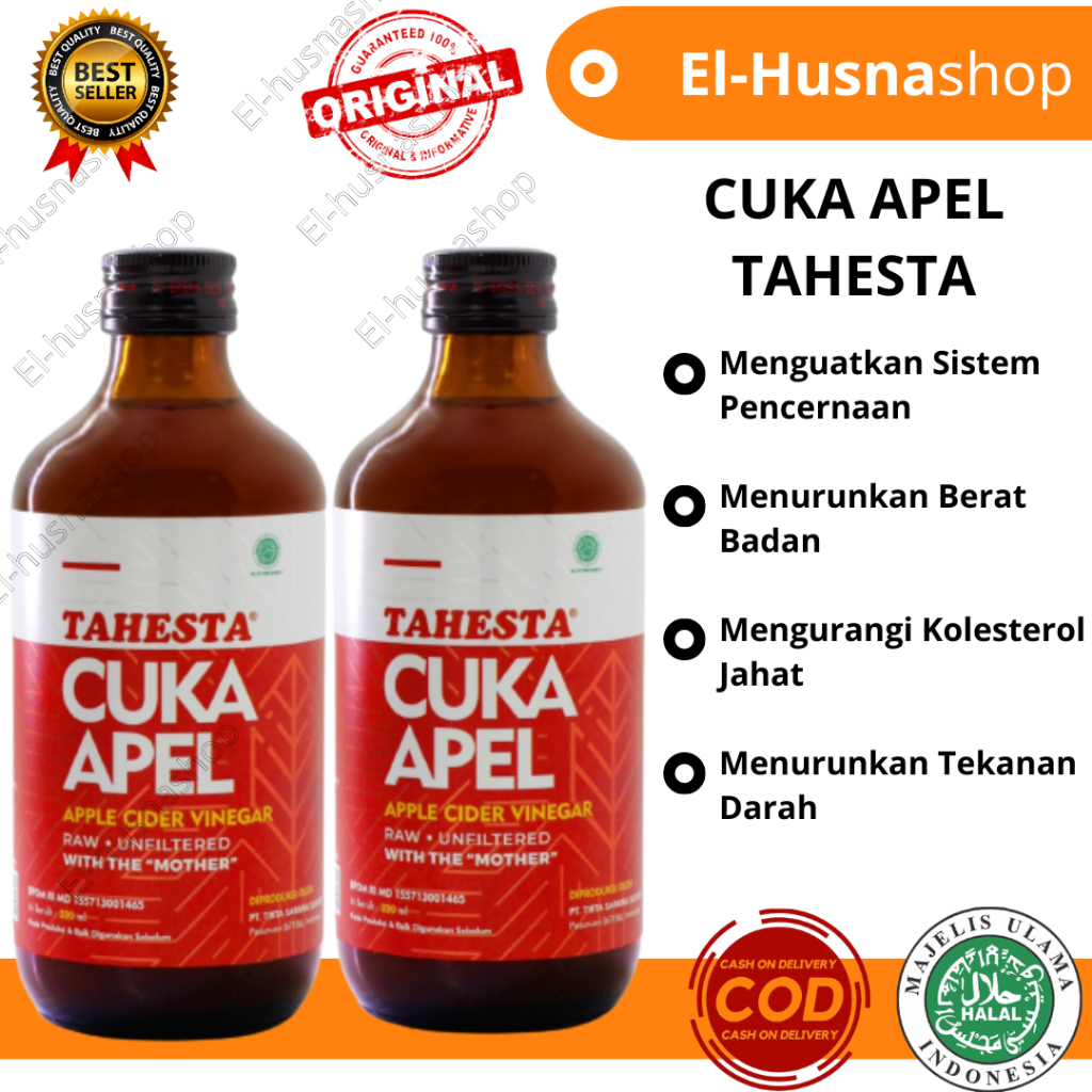 

Cuka Apel Tahesta 320ml Original Apple Cider Vinegar Herbal Kolesterol Kadar Gula Darah Osteoporosis Asli