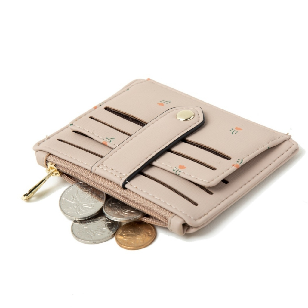 DOMPET KARTU WANITA CARD HOLDER RESLETING PRETTYZYS ORIGINAL KULIT KREM BRONVILLE WA755P3 KOREA KECIL SLOT ATM UANG KOIN MINI REMAJA CEWEK SIMPLE LUCU KEKINIAN BRANDED BATAM PREMIUM